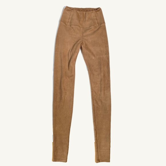 Wilfred Pants - Wilfred Free Daria Pant Vegan Suede Tannin Tan Size Extra Small